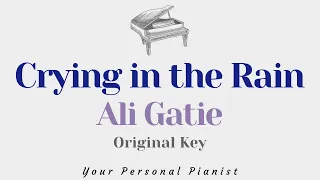 Crying in the rain - Ali Gatie (Original Key Karaoke) - Piano Instrumental Cover with Lyrics