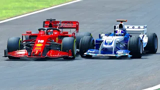 Ferrari F1 2020 vs Williams F1 2004 at Monza