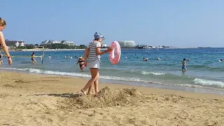 Вечер на пляже отеля Руби. Аланья, Авсаллар / Rubi Hotel, beach. Alanya, Avsallar, july 2022