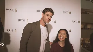 Actor Chris Hemsworth at the store reopening celebrations at Marina Bay Sands, Singapore | BOSS