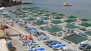 Hotel beach. Rox Royal Hotel 5. ex. Grand Haber Hotel 5. Beach overview. Пляж отеля. Kemer. Turkey.
