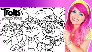 Coloring Trolls 2 Poppy Coloring Pages - Trolls World Tour Coloring Book | Prismacolor Markers