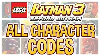 LEGO Batman 3 - All Character Codes