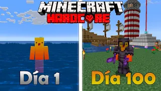 SOBREVIVÍ 100 Días en un OCEANO en Minecraft HARDCORE...