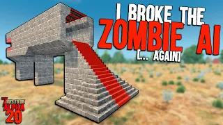 7 Days to Die: I Broke the ZOMBIE AI; AGAIN! | KILLING CORRIDOR Horde Base for Alpha 20 Stable!