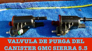 COMO CAMBIAR LA VALVULA DE PURGA DEL CANISTER DE UNA GMC SIERRA 5.3  2014