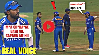 "MAA CHU*ANE GAYA VO" Hardik Pandya caught abusing Rohit Sharma on stump mic during MlvsDC match |