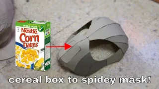 i can make Spider-Man Face Shell using Cereal Box