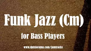 Jazz Funk Bass Backing Track (Cm)