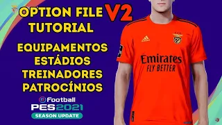 OPTION FILE V2 com Liga NOS eFootball PES 2021 Tutorial (PT)