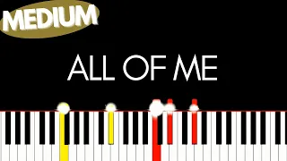 Victor Demange - All of me | Medium Piano tutorial