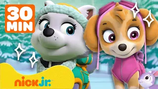 Los Rescates Más Arriesgados de PAW Patrol con Skye y Everest | Compilación de 30 Minutos | Nick Jr.