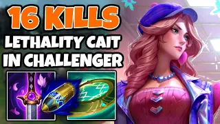 I took Lethality Caitlyn Mid to Challenger and got 16 Kills. | Pekin Woof