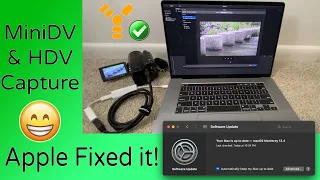 Apple Fixed It! - MiniDV/HDV Camcorders work again with Mac's via FireWire!