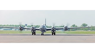 P-51, B-24, B-17, B-29 takeoff Washington DC Flyover, May 8, 2015, landing