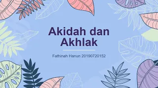 PPT Akidah Akhlak_Fathinah Hanun PAI D 19