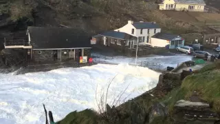 Trebarwith Strand 2016 storm