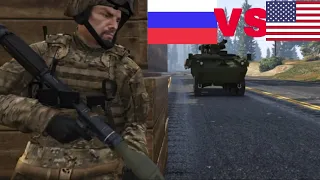 Russia vs USA GTA 5.The Third World War. military animation part 2. Гта 5 Россия против США часть 2