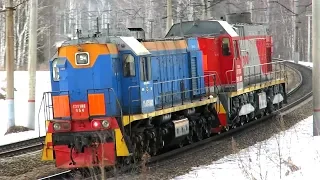 Маневровый тепловоз поймал сбежавшие локомотивы ТЭМ