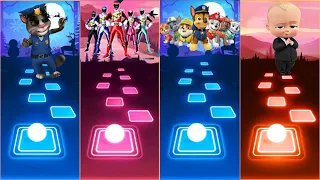 Talking Tom vs Power Ranger vs Paw Patrol vs Baby Boss  - Tiles Hop EDM Rush