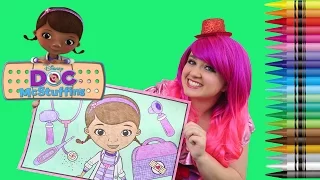 Coloring Doc McStuffins GIANT Coloring Book Page Crayola Crayons | KiMMi THE CLOWN