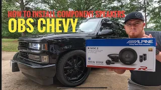 How to Install Alpine 6.5” R.S65C.2 Type R Component Speakers in a OBS Chevy Tahoe or Suburban‼️