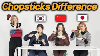 Can American guess ASIAN nationality by their Chopsticks? [China Japan, Korea Chopsticks difference]