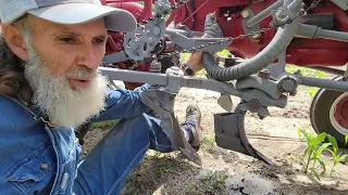 Installing Plows on Cub Tractor   Plowing Corn