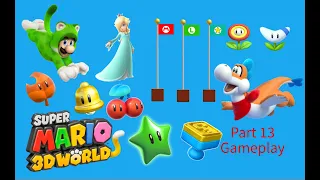 Super Mario 3D World Part 13 Gameplay (World Star- All Stamps, Stars, And Gold Flags)