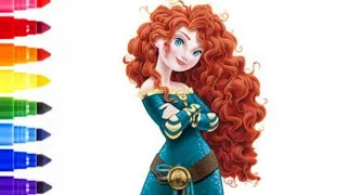 HOW TO DRAW MERIDA FROM BRAVE STEP BY STEP / DRAWING MERIDA FULL BODY / MERIDA DRAWING EASY