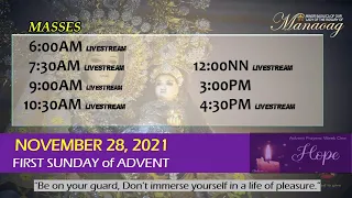 MANAOAG MASS - ANTICIPATED MASS | 1st Sunday of Advent - November 27, 2021 / 4:30 p.m.