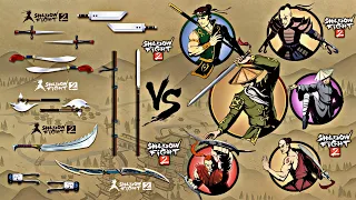 Shadow Fight 2 | Act 3 Weapons | Level 13-18 Weapons vs Hermit and Bodyguards