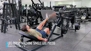 Leg Press Machine Single Leg Press