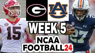 Georgia at Auburn - Week 5 Simulation (2023 Rosters for NCAA 14)