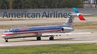 HD American Airlines McDonnell Douglas MD-83 N76200 Takeoff from San Jose International Airport