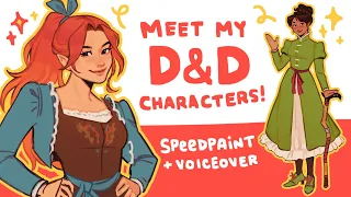 Meet My Solo D&D characters! Mistwind Character Introductions - Speedpaint
