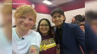 Ed Sheeran surprises high schoolers, gifts them guitars and concert tickets