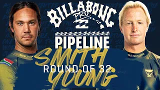 Jordy Smith vs Nat Young | Billabong Pro Pipeline 2023 - Round of 32 Heat Replay