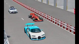 Ferrari F1 2018 vs Bugatti Chiron - TT Isle of Man