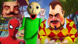 Hello Neighbor - New Neighbor Spider-Man Baldi Wolverine Dark Riddle History Gameplay Walkthrough