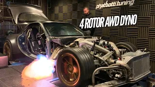 AWD 4 Rotor hits the DYNO! Maxed out Injectors!