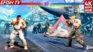 Ryu vs Guile (Hardest AI) - Street Fighter 6 | 4K 60FPS HDR