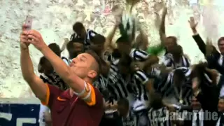 Francesco Totti takes a selfie during Juventus scudetto celebration