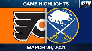 NHL Game Highlights | Flyers vs. Sabres - Mar. 29, 2021