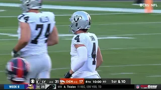 Bryan Edwards IMPRESSIVE one-handed catch vs. Broncos