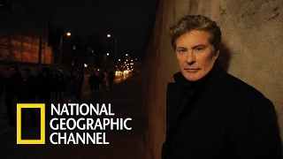 David Hasselhoff i mur berliński - Kolejka linowa nad murem