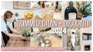 Budget SUMMER CLEAN & DECORATE WITH ME 2024 :: Everyday House Cleaning + Summer Decorating Ideas