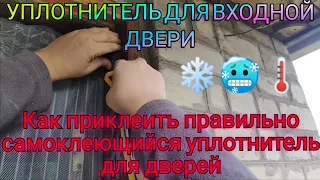 УПЛОТНИТЕЛЬ ДЛЯ ВХОДНЫХ ДВЕРЕЙ Как правильно наклеить и куда чтобы в доме было тепло и не дуло