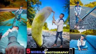 TOP 5 CRAZY MOBILE PHOTOGRAPHY TRICKS With PHONE CAMERA