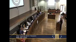 MONTGOMERY CITY COUNCIL WORK SESSION (5/03/22)